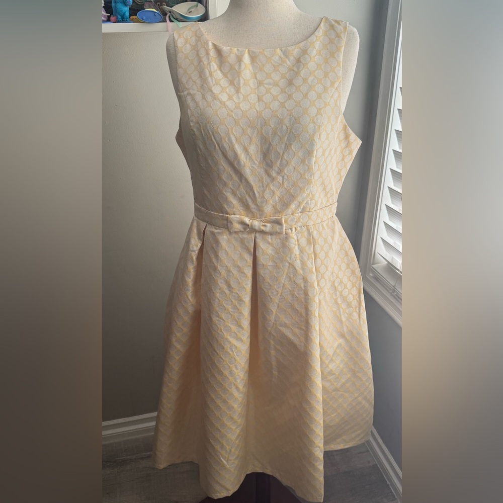 LIZA‎ LUXE Yellow Polka Dot Dress